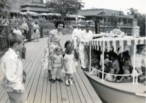 Family photo, Veronica Slaughter with siblings and mother at Disneyland in 1955
