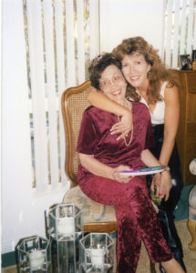 Family photo, Veronica Slaughter with her mother on her mother's 75th birthday